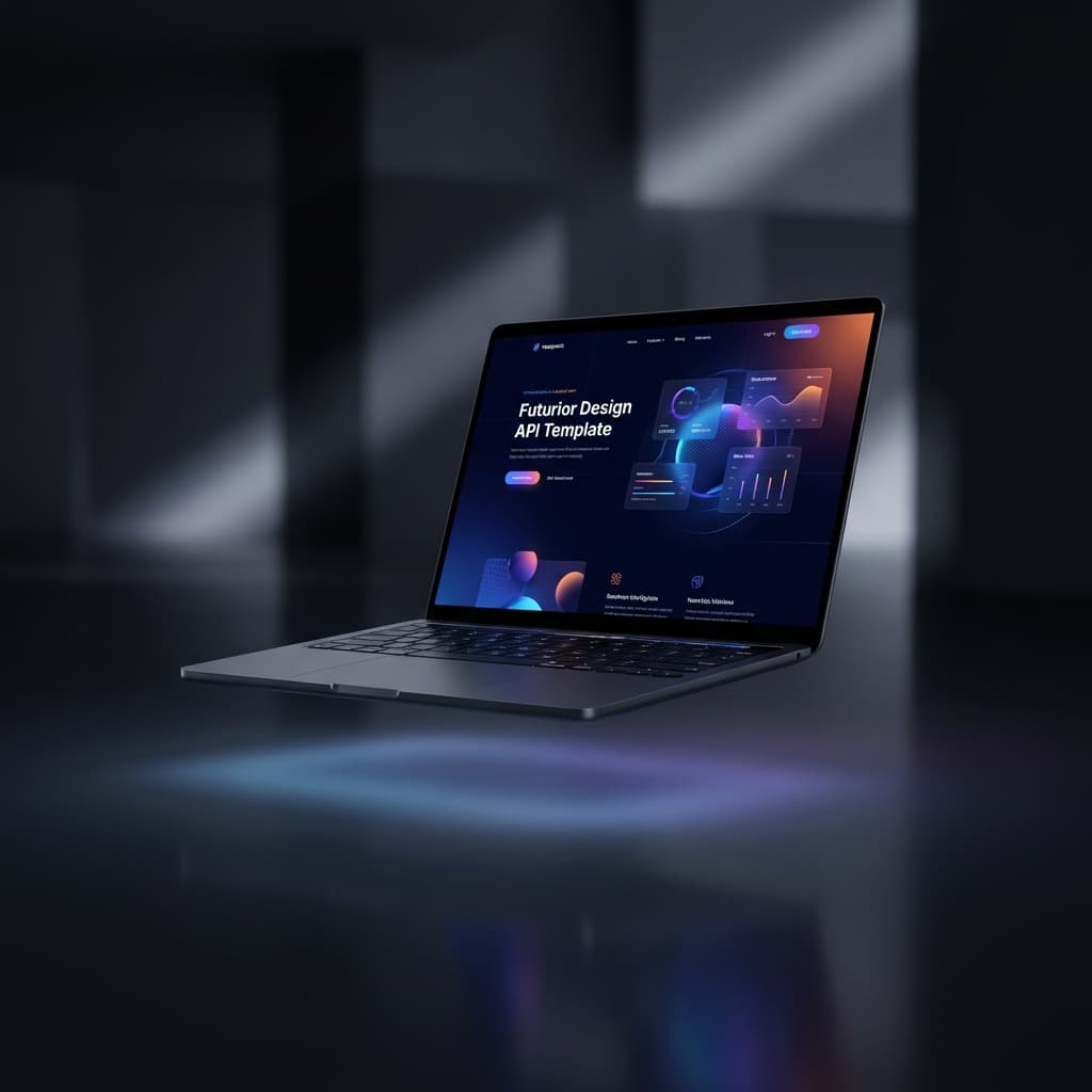 Premium Website Templates on Laptop